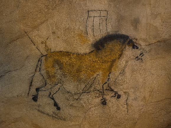Reproduction Lascaux Cave Painting - Yellow Horse