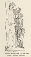 Vintage Illustration - Apollo, with Lyre and Griffin