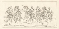 Vintage Image Plate - Dance of Apollo and the Nine Muses