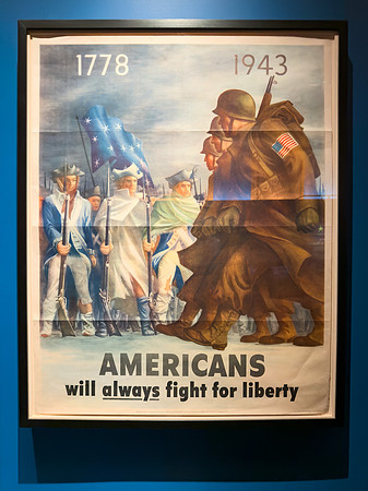 Vintage WWII Poster - Americans Will Always Fight for Liberty