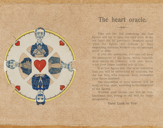Vintage Postcard Insert - The heart oracle.