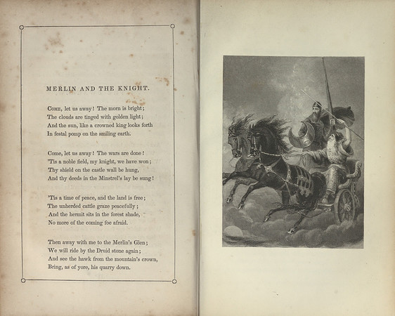 Merlin and the Knight (Poem & Illustration excerpts from The Rose, or Affection's Gift published circa 1848)