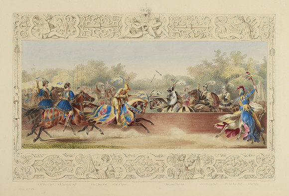 Eglinton Tournament Plate XVII - The Joust (published circa 1843)
