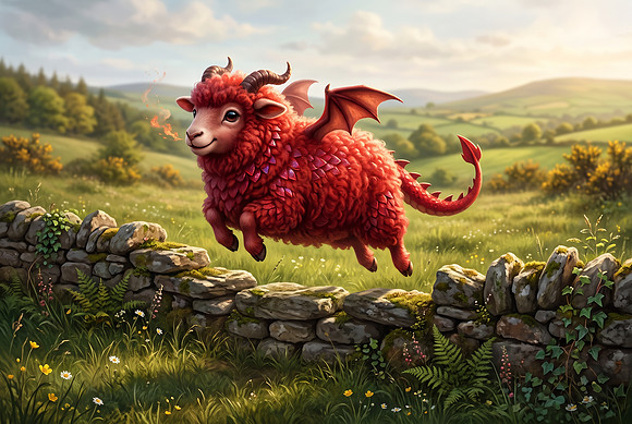 Welsh Dragon Sheep