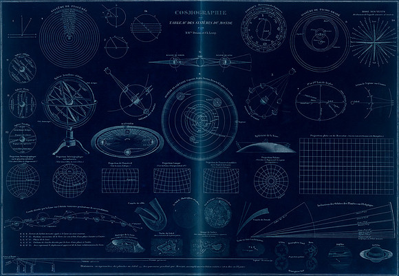 Vintage Cosmography Blueprint