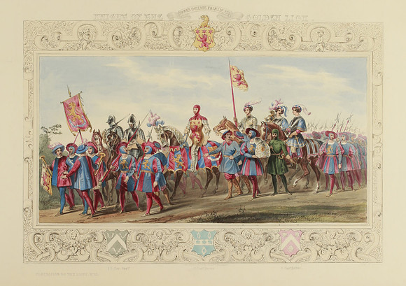 Eglinton Tournament Plate XII - James Ogilvie Fairlie, Esq. - Knight of the Golden Lion (published circa 1843)