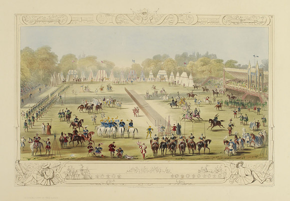 Eglinton Tournament Plate XV - The General View of the Lists (published circa 1843)
