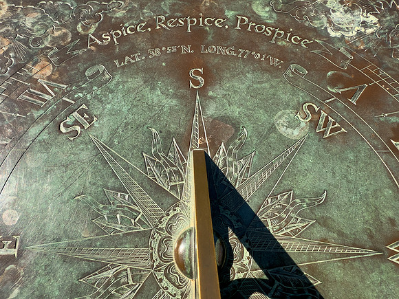 Smithsonian Compass Sundial Close-up