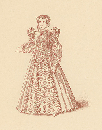 Vintage Costume Plate - Catherine de Médicis