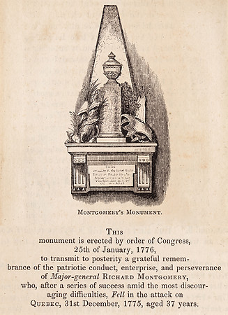 Montgomery's Monument (engraving by Benson John Lossing circa 1860) (AI enhanced)