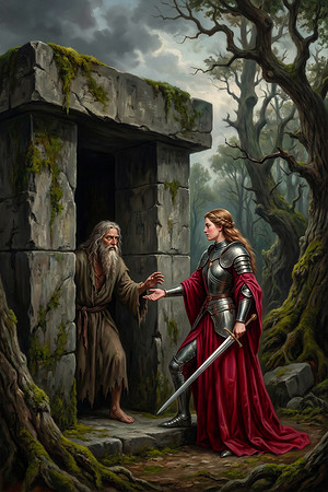 Lady in Red Rescues the Wizard in Distress