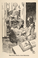Vintage Image Plate - There Fell on Merlin a Great Melancholy