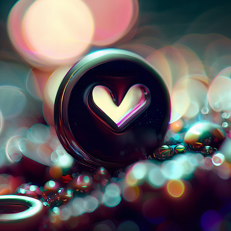 Bokeh Love Bead