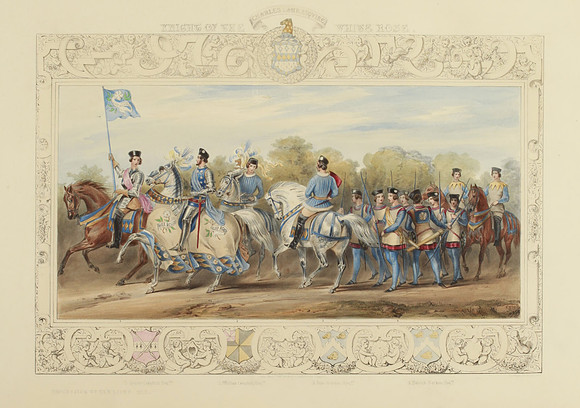 Eglinton Tournament Plate XIII - Charles Lamb, Esq. - Knight of the White Rose (published circa 1843)