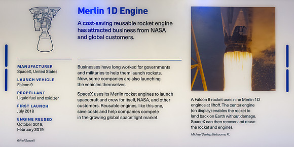 Interpretive Sign - Merlin 1D Rocket Engine