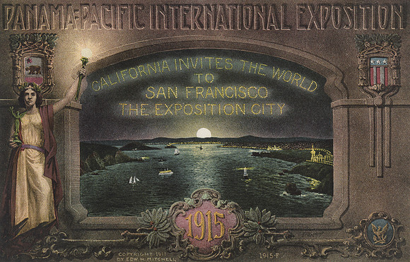 Vintage Postcard - Panama-Pacific International Exposition 1915 - California Invites the World to San Francisco the Exposition City