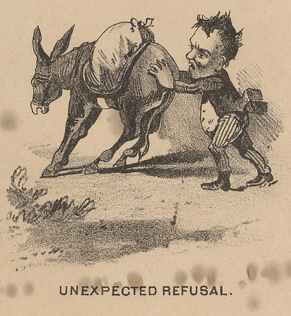 Vintage Satire Cartoon - Unexpected Refusal.