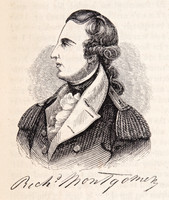 Major General Richard Montgomery (engraving by Benson John Lossing circa 1860) (AI enhanced)