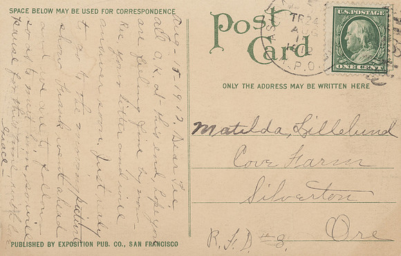 Vintage Postcard Message 8