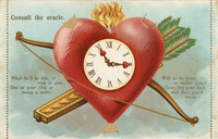 Vintage Postcard - Consult the [heart] oracle.