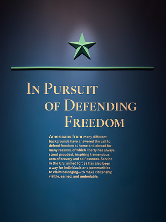 Interpretive Sign - In Pursuit of Defending Freedom