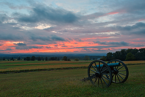Gettysburg Cannon Sunset