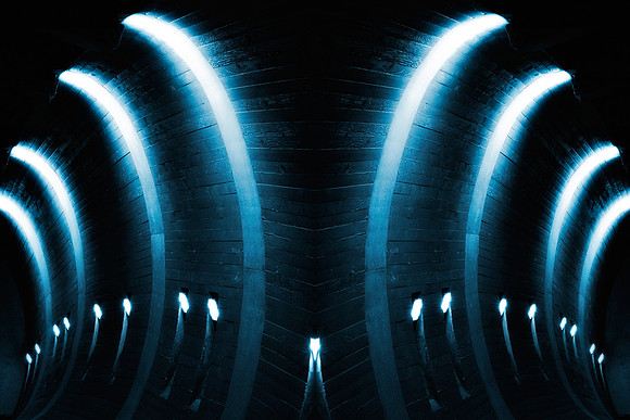 Blue Glowing Arches