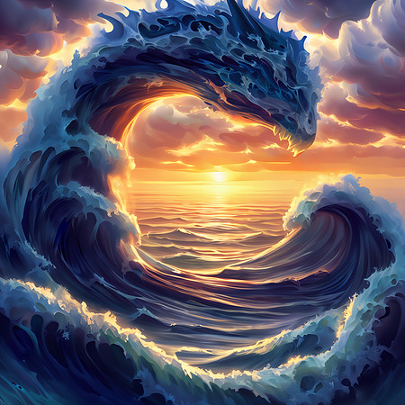 Dragon Sunrise Wave