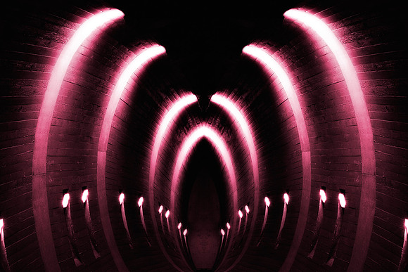 Pink Glowing Arches