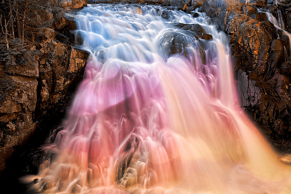 Vibrant Bokeh Falls
