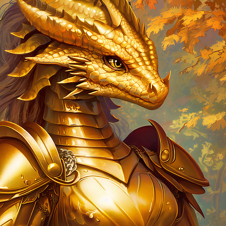 Golden Joan of Arc Dragon