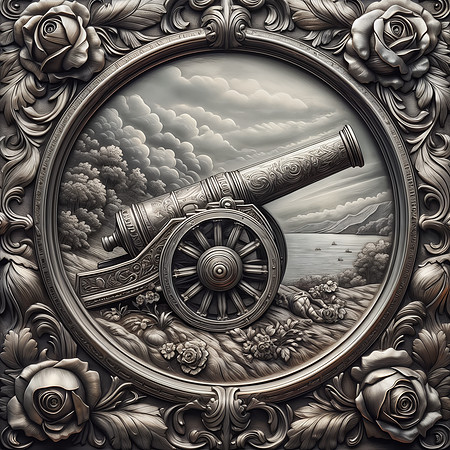 Floral Cannon Frame