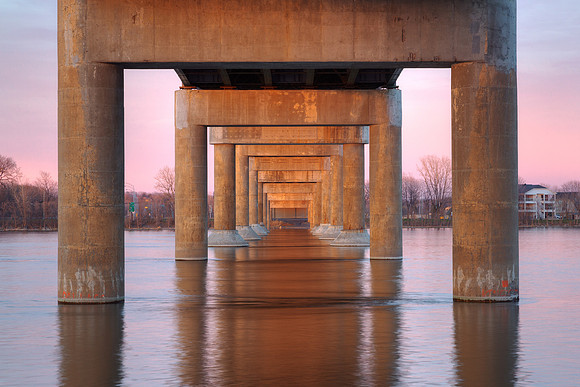 Twilight Bridge Pillars