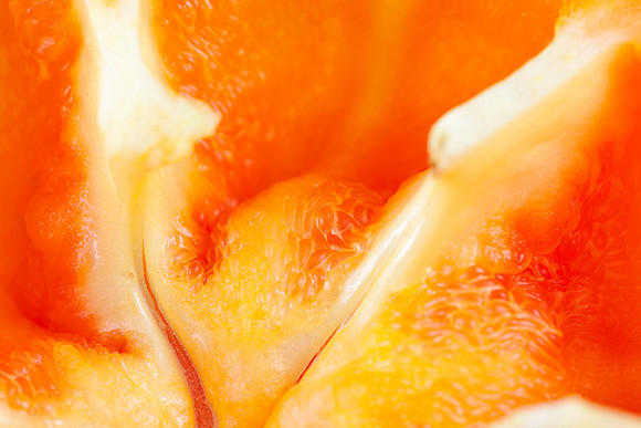 Orange Bell Pepper Macro