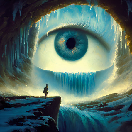 Winter Eye Cave Waterfall