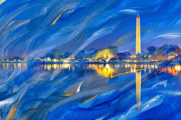 Acrylic Waves of Washington DC