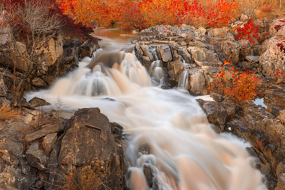 Great Falls Autumn Cascades - Amber Ruby