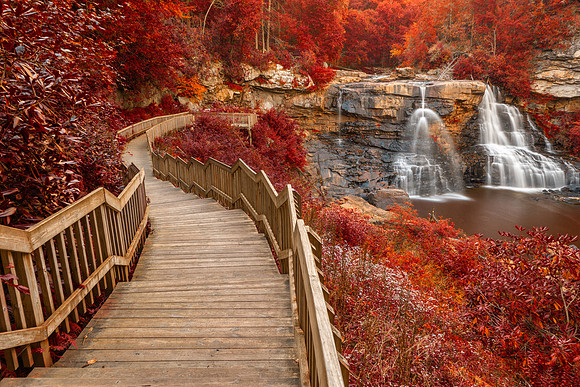 Winding Blackwater Falls - Autumn Fantasy