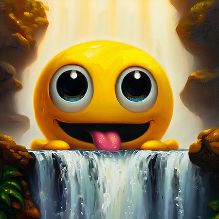 Happy Waterfall Emoji