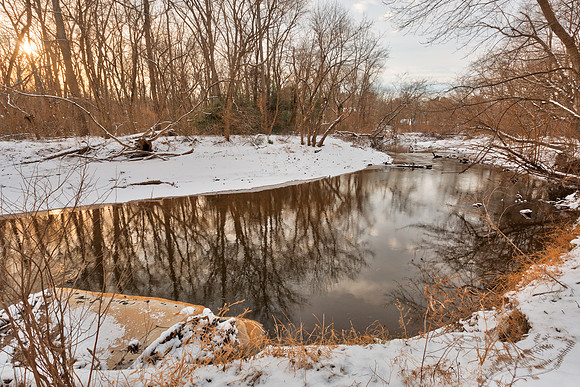 Golden Winter Hour of Rock Creek