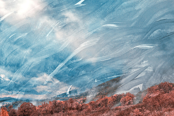 Dolly Sods Mountain Fog - Acrylic Pastel Fantasy