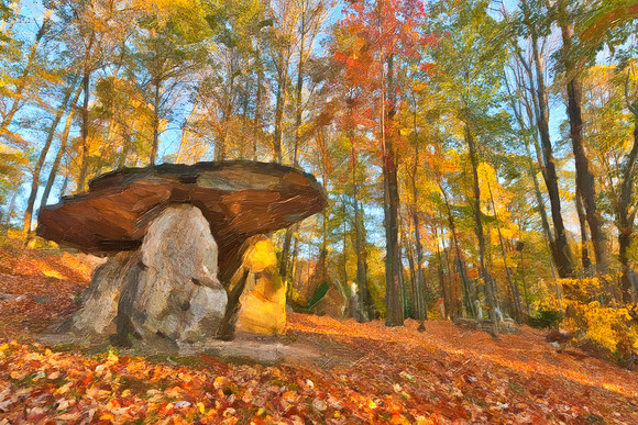Photo Synthesis - Autumn Oil Impressions of a Dolmen Forest