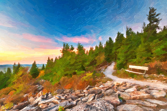 Photo Synthesis - Twilight Oil Impressions of Spruce Knob