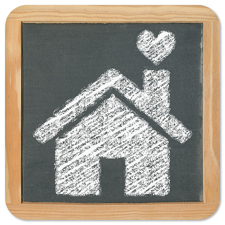 Chalkboard Concept: Home is Where the Heart Is