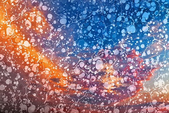 Vintage Marbled Sunset