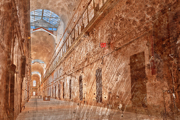 Battered Prison Corridor
