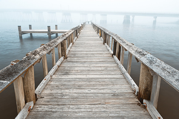 Misty Assateague Pier - High Key