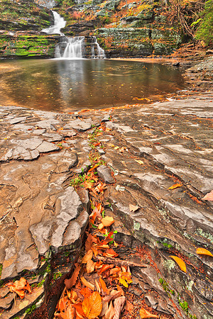 Autumn Crater Waterfall