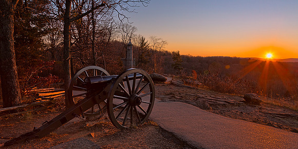 Gettysburg Sunset Cannon
