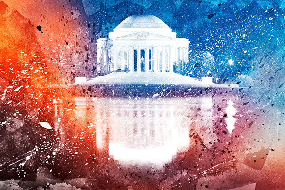 Jefferson Memorial - Vibrant Acrylic Fantasy